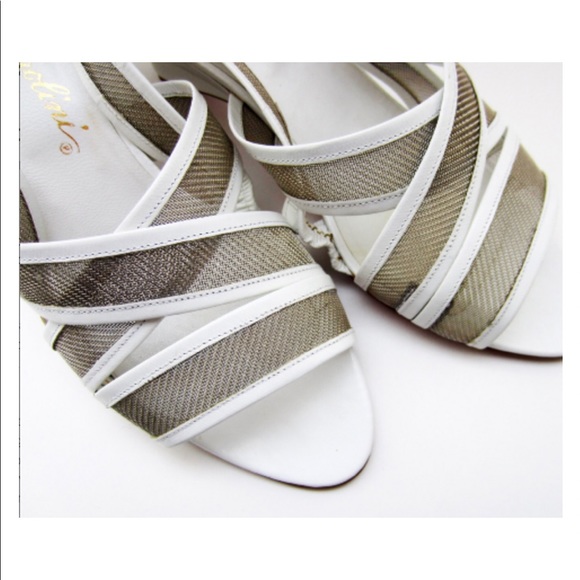Vintage Garland white sandal mesh Made In Italy - Picture 3 of 5